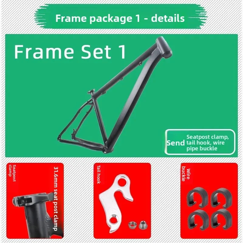 Cuadro MTB de 27.5 / 29 pulgadas, talla M de 17", aleación de aluminio ligera, compatible con freno de disco, 29er