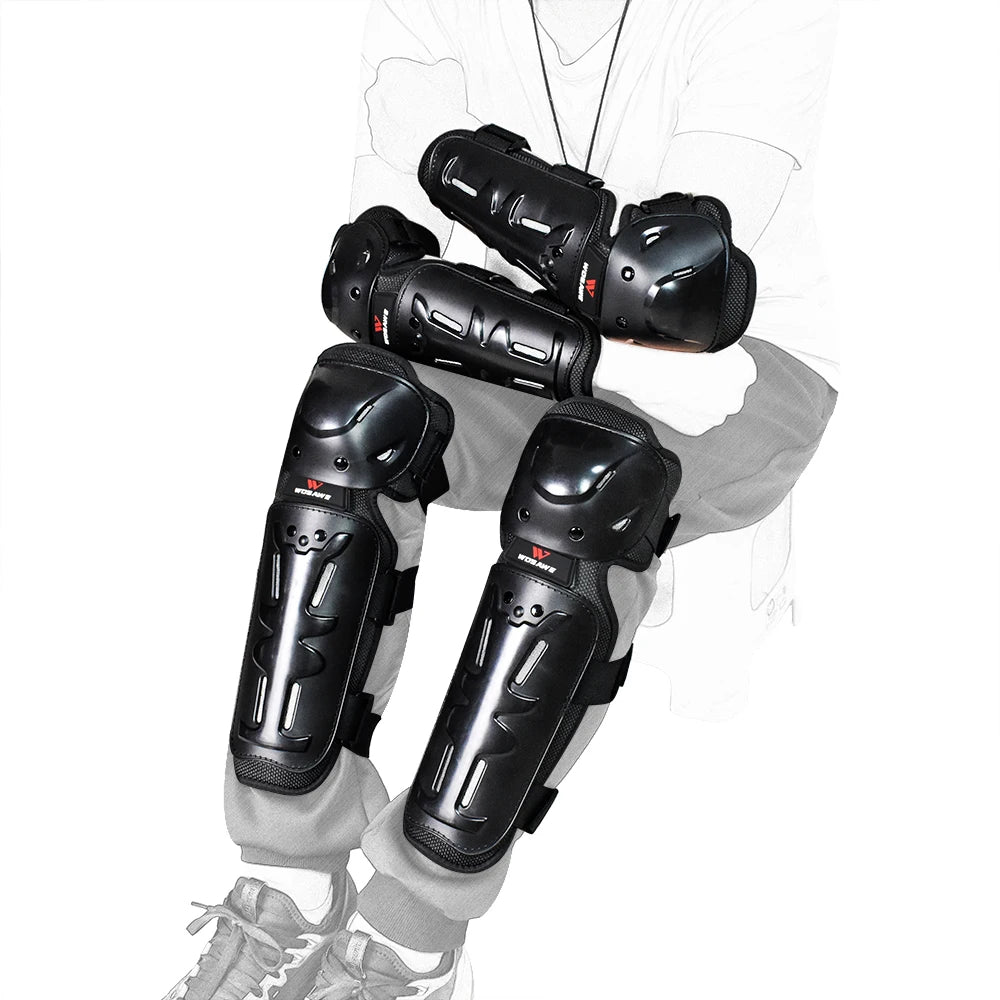 Rodilleras para motocicleta WOSAWE – Protectores de rodilla para adultos, deslizadores de motocross, chaqueta protectora MTB, para deportes al aire libre.