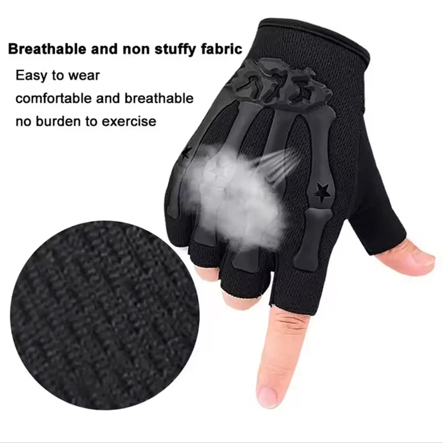 Guantes sin dedos para conducción – Guantes antideslizantes de medio dedo, ideales para motocicleta, ciclismo, escalada, senderismo, caza y deportes al aire libre.