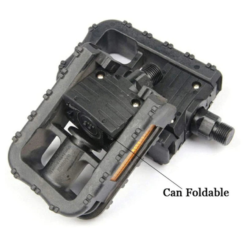 Pedal plano AA75 para bicicleta de montaña, accesorio de ciclismo compatible con BMX, MTB, bicicletas de playa, scooters y bicicletas plegables.