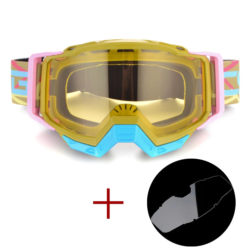 Motocross Glasses Goggles Biker Off Road Sport Helmet Sunglasses with Clear Lens Eyeglasses for Dirt Bike Cycling Safety Oculos