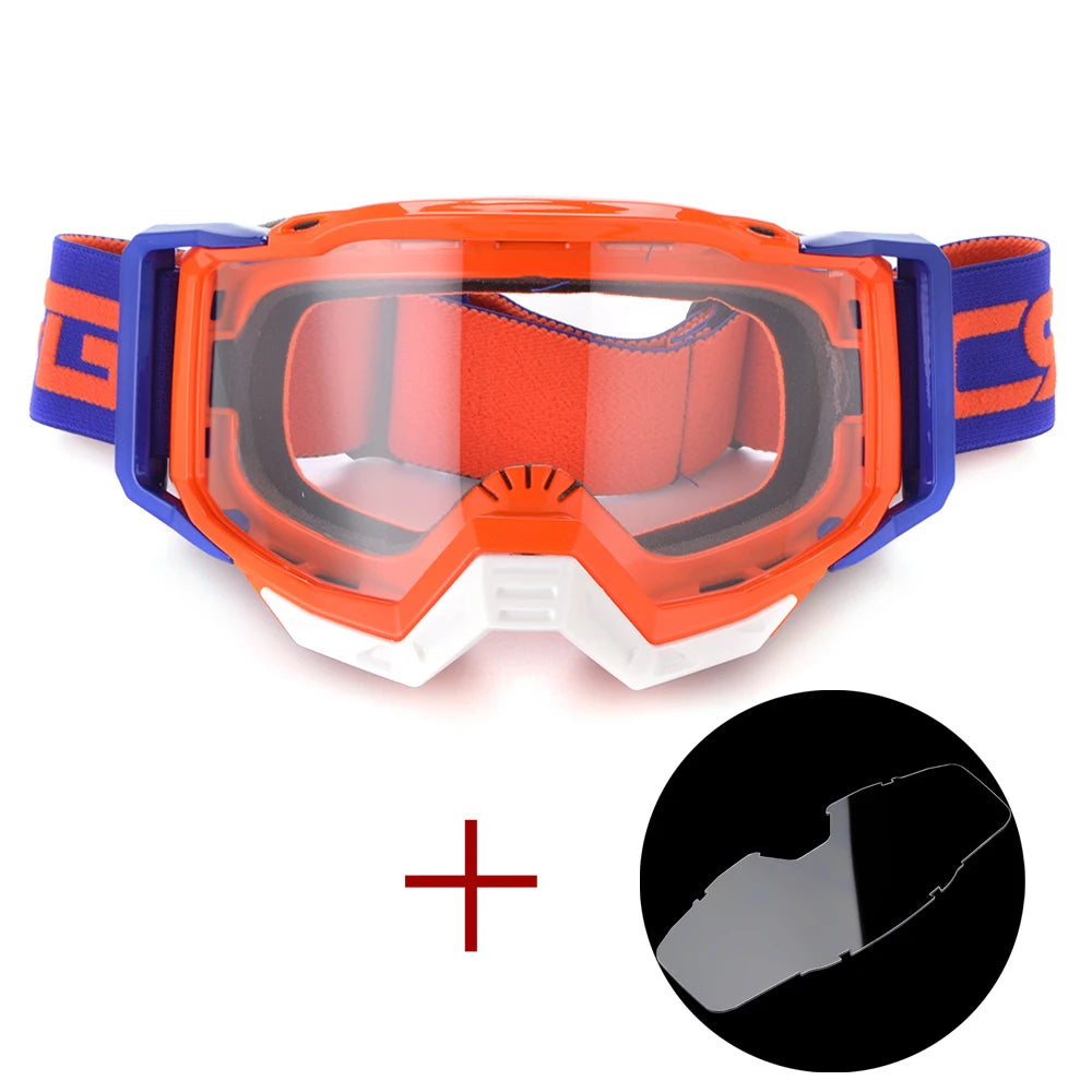 Motocross Glasses Goggles Biker Off Road Sport Helmet Sunglasses with Clear Lens Eyeglasses for Dirt Bike Cycling Safety Oculos