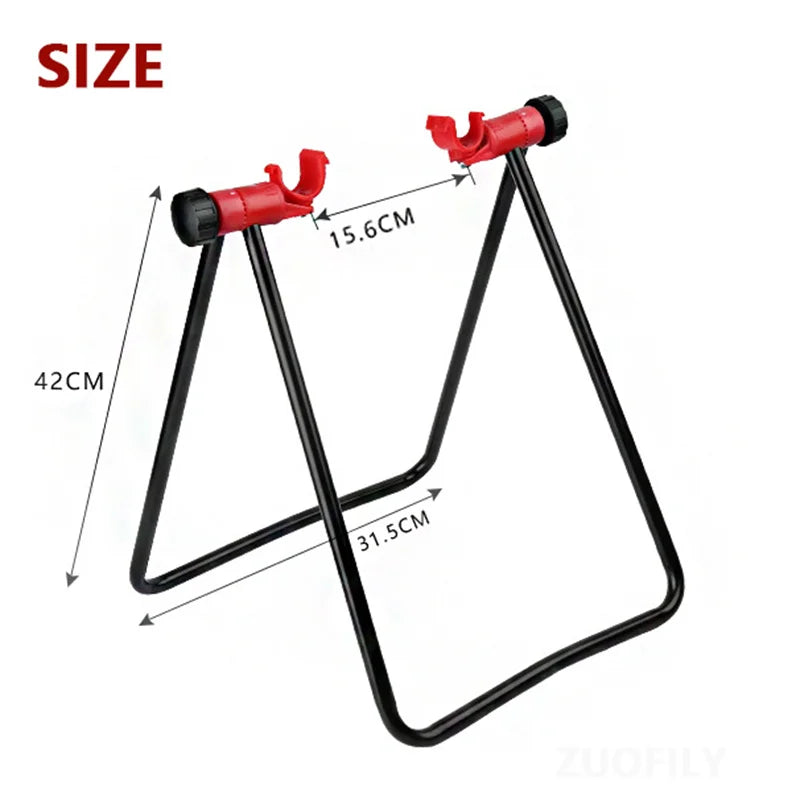Soporte de estacionamiento vertical triangular para bicicleta MTB, soporte en forma de U para bicicleta de carretera, marco de reparación, soporte plegable para mantenimiento de bicicleta, equipo de ciclismo
