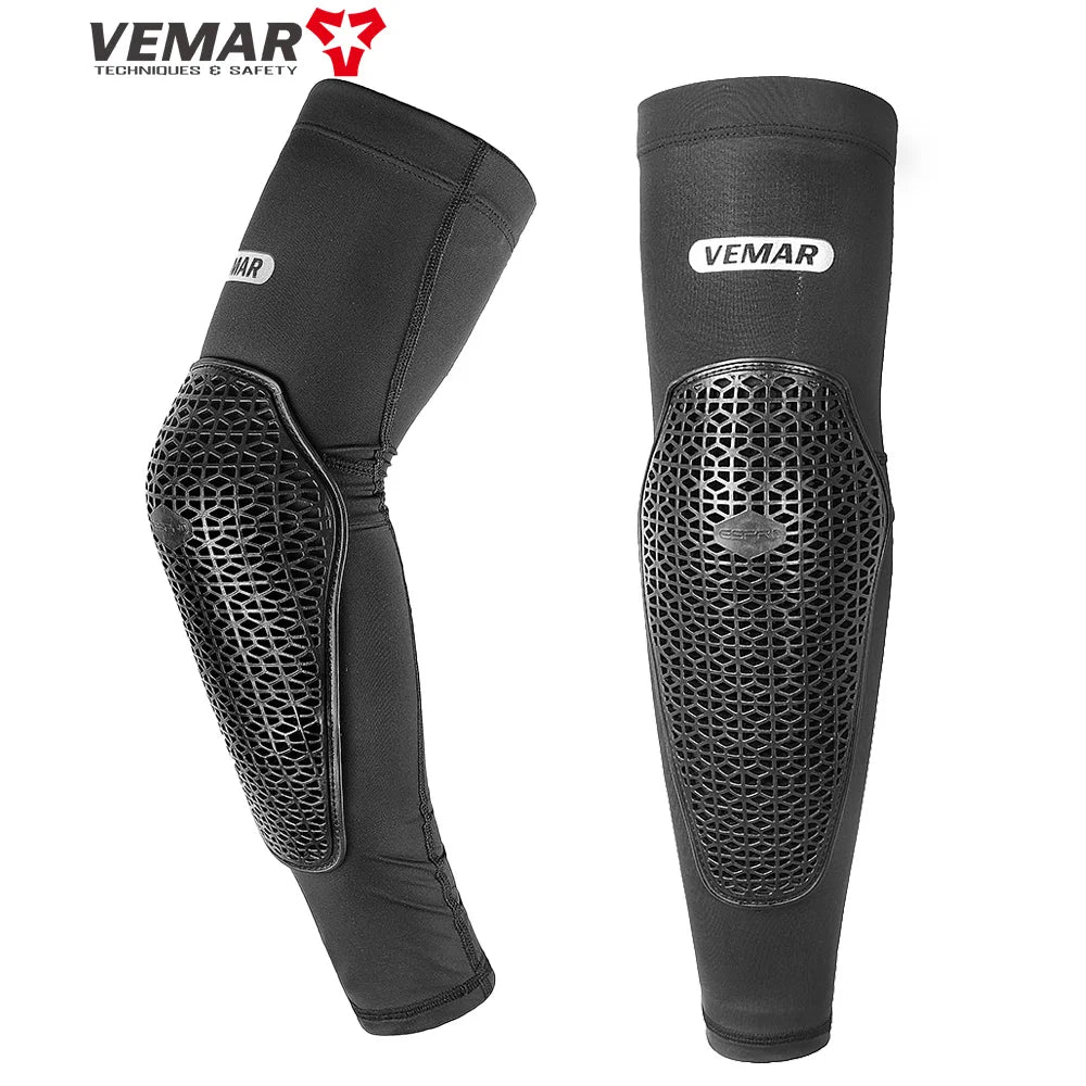 Rodilleras de verano VEMAR para motocicleta – Protección duradera contra caídas, para ciclismo al aire libre, MTB, ATV, motocross y off-road; incluye coderas.
