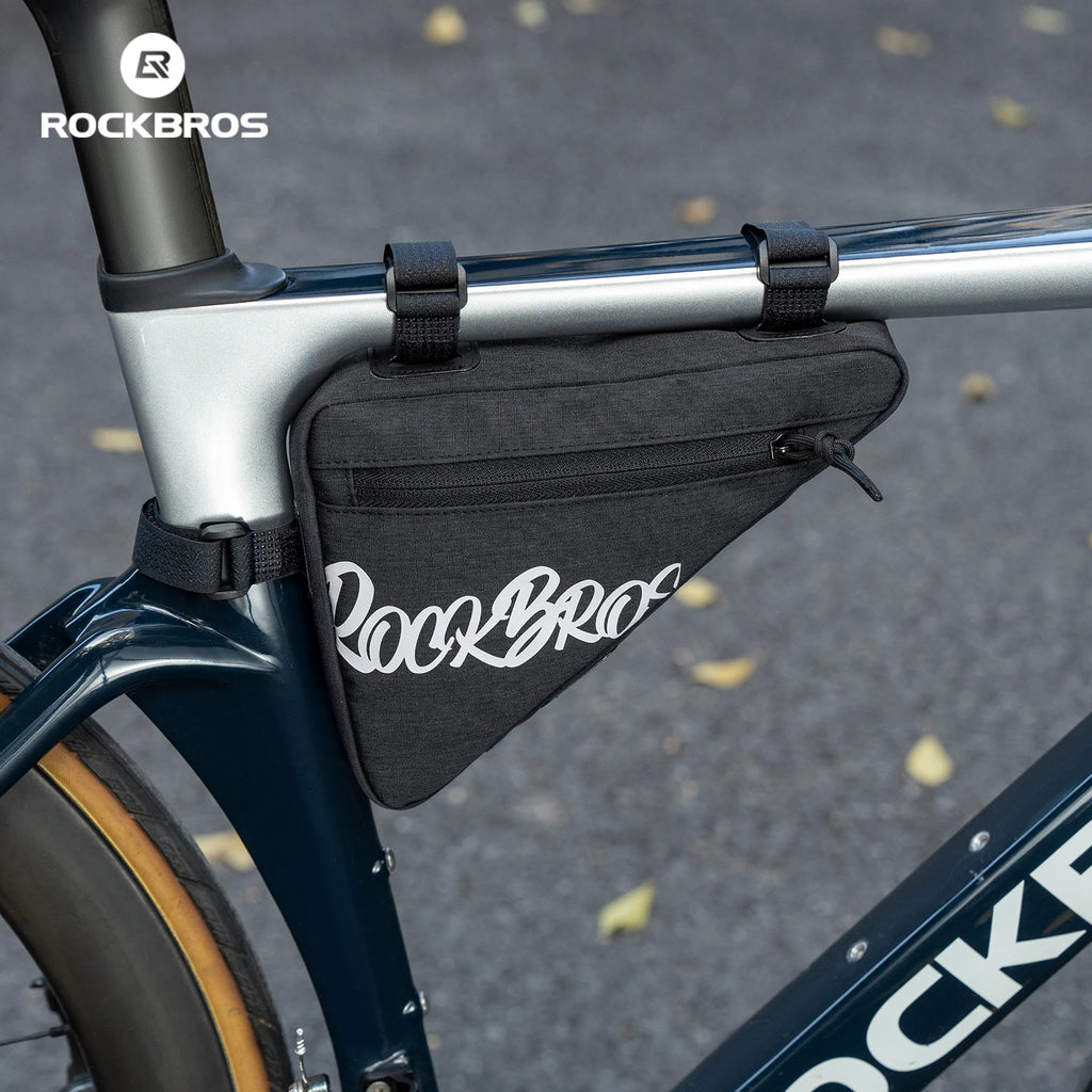 Bolsa para bicicleta ROCKBROS, bolsa triangular para tubo superior, bolsa frontal para cuadro, bolsa para herramientas MTB y bicicleta de carretera, bolsa de sillín, equipo de ciclismo