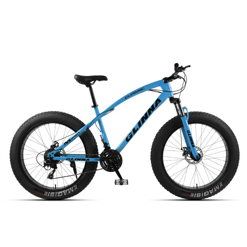 Bicicleta de montaña Fatbike de doble suspensión, rueda de 26", neumático 4.0, para nieve y playa, MTB para hombre.