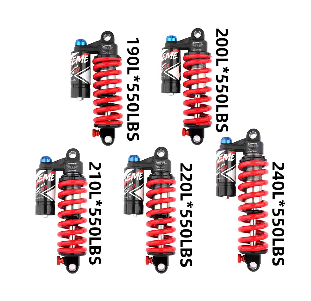 Amortiguador trasero para bicicleta MTB Fastace DBA53RC, suspensión de muelle para downhill, 265 mm, 550 lbs, soft tail, absorber para bicicleta.