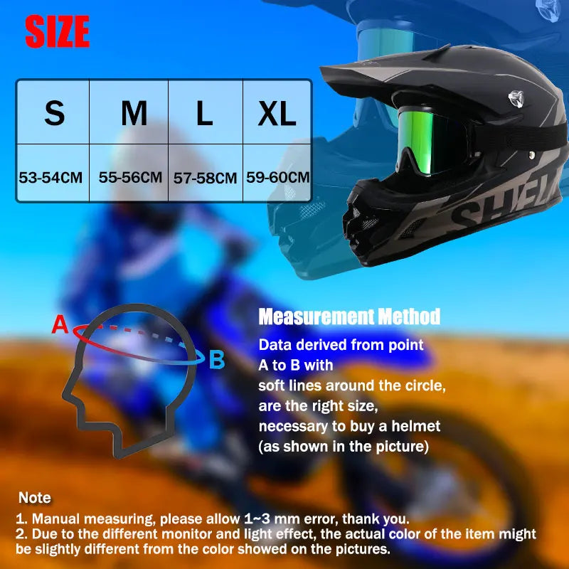 Motorcycle Helmet Off-Road Safety Riding Equipment Four Season Universal cross Helmet 3-Piece Set Goggles Gloves Face Mask