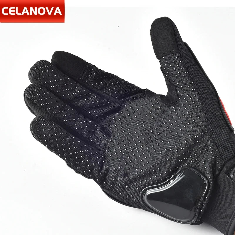 Guantes nuevos para hombre – Guantes de bicicleta y motocicleta con nudillos reforzados, compatibles con pantalla táctil, ideales para motocross y conducción en moto.