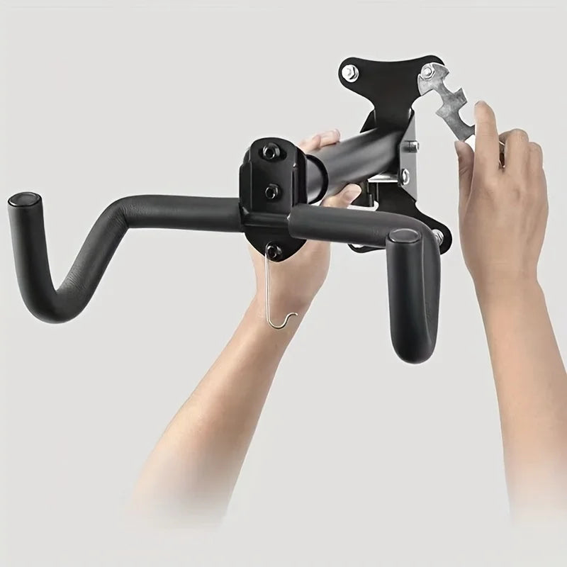 Soporte de pared extensible para bicicleta, 1 pieza, colgador MTB para viga o pared, rack de almacenamiento resistente, montaje en pared con rotación de 360 grados