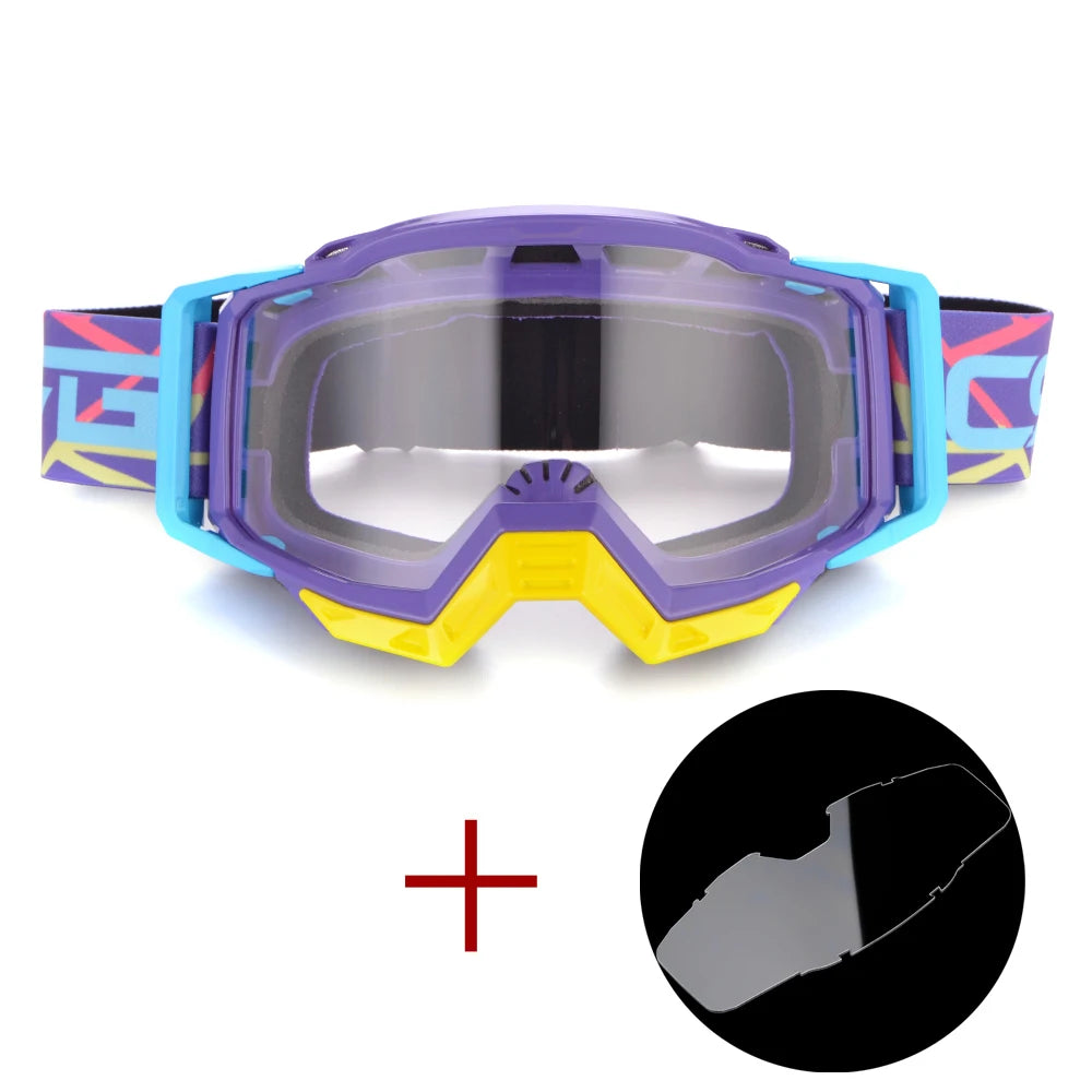 Motocross Glasses Goggles Biker Off Road Sport Helmet Sunglasses with Clear Lens Eyeglasses for Dirt Bike Cycling Safety Oculos