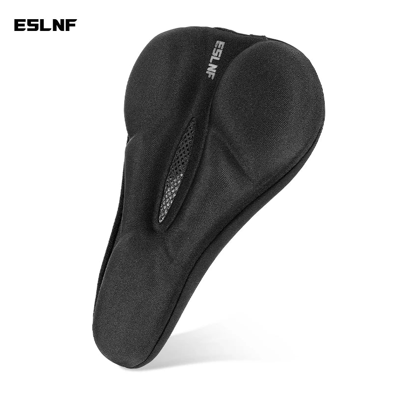 Funda de sillín de bicicleta ESLNF – Cojín de asiento de espuma de silicona con rebote y cubierta impermeable, cómodo y transpirable, para MTB y ciclismo de carretera.