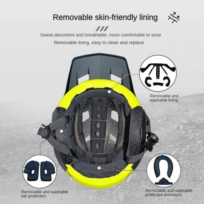 Off-Road Mountain Motorcycle Helmet – Full Face Safety with Lightweight Durability for Ultimate Riding Performance