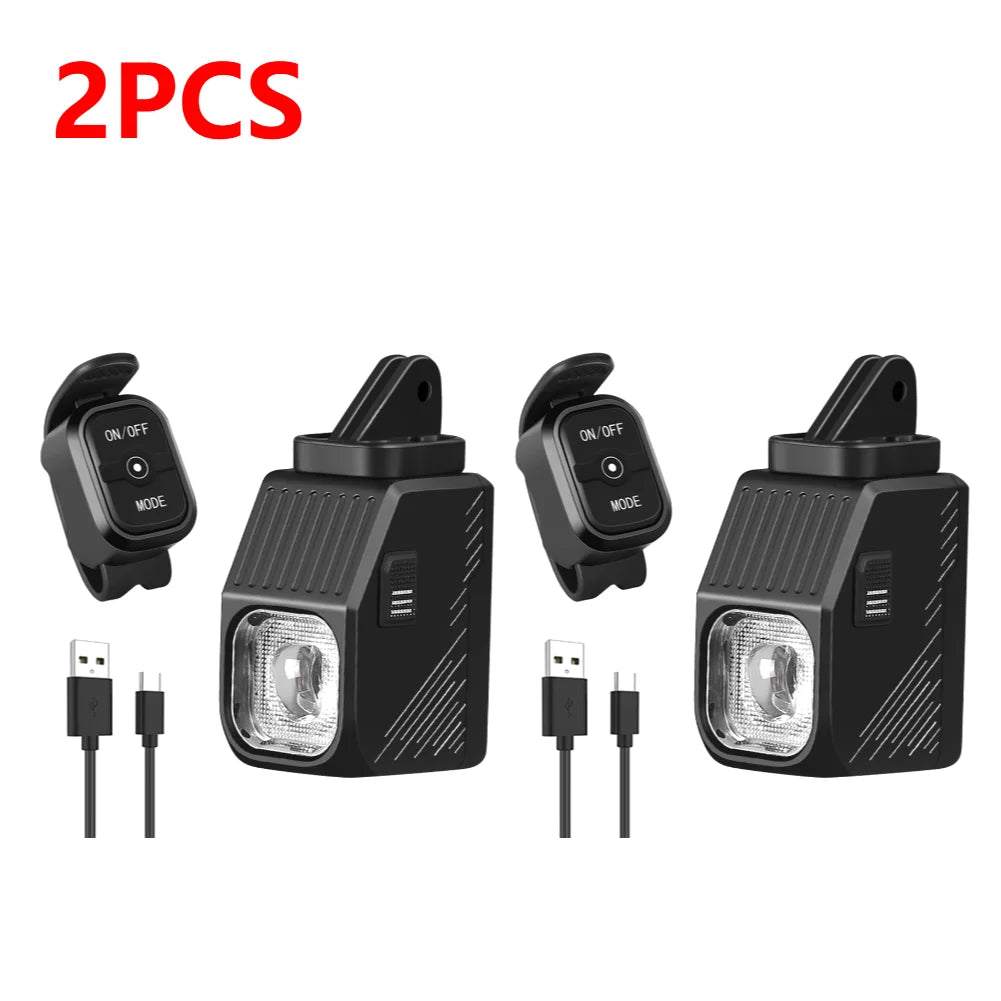 Luz delantera para bicicleta de 1000 lúmenes, lámpara LED potente para bicicleta, linterna frontal para MTB, recargable por USB tipo C, faro para ciclismo con control remoto