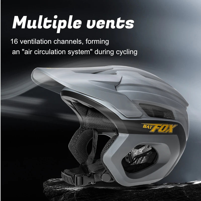 BATFOX 3/4 Cycling helmet Off road Speed Outdoor Sports Protect Safety Gear Men Women Three-quarters Road MTB Bicycle Helmets