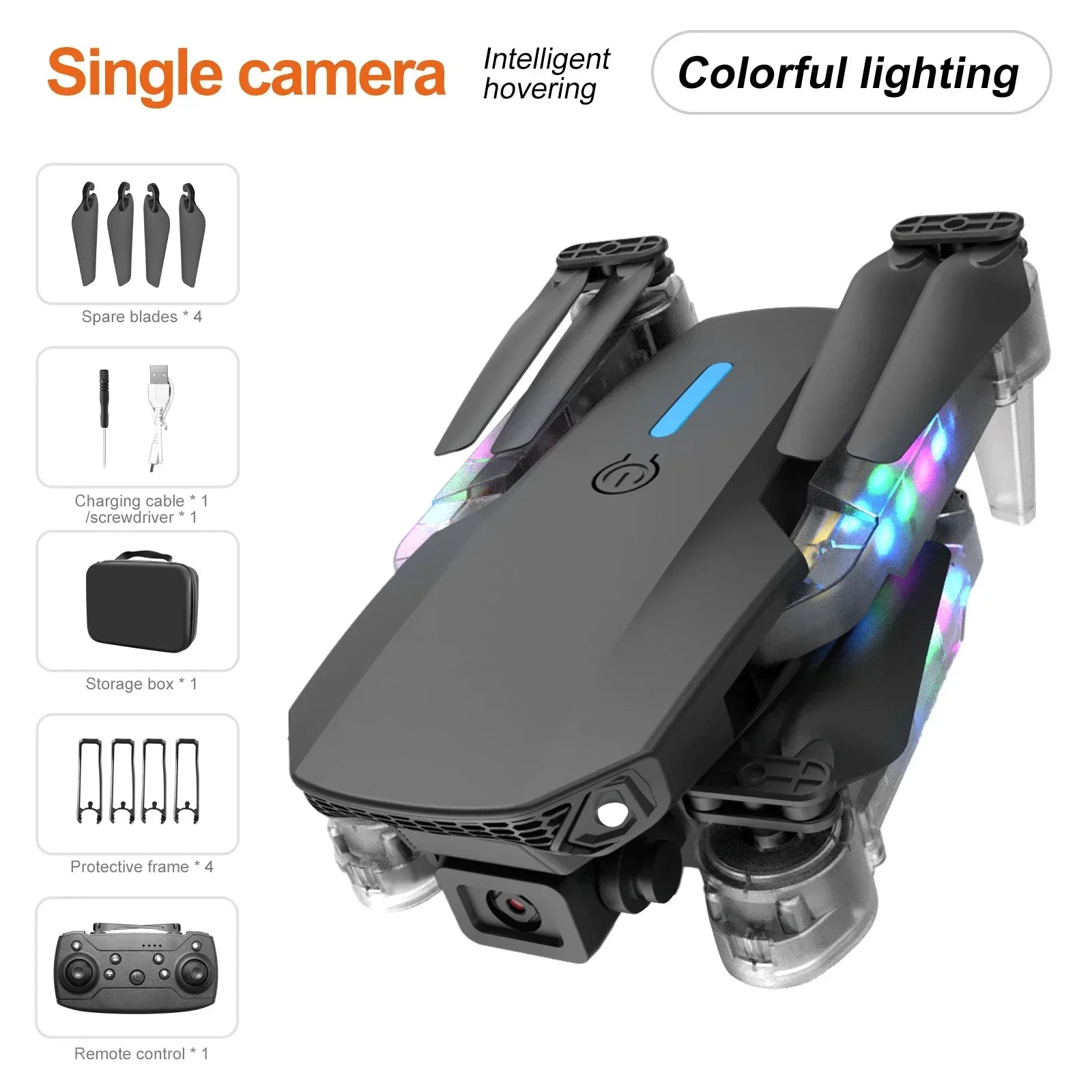 Nuevo dron E99 Pro HD 4K – Quadcopter RC plegable con doble cámara, modo de altura estable, Wi-Fi para fotografía aérea y entretenimiento.