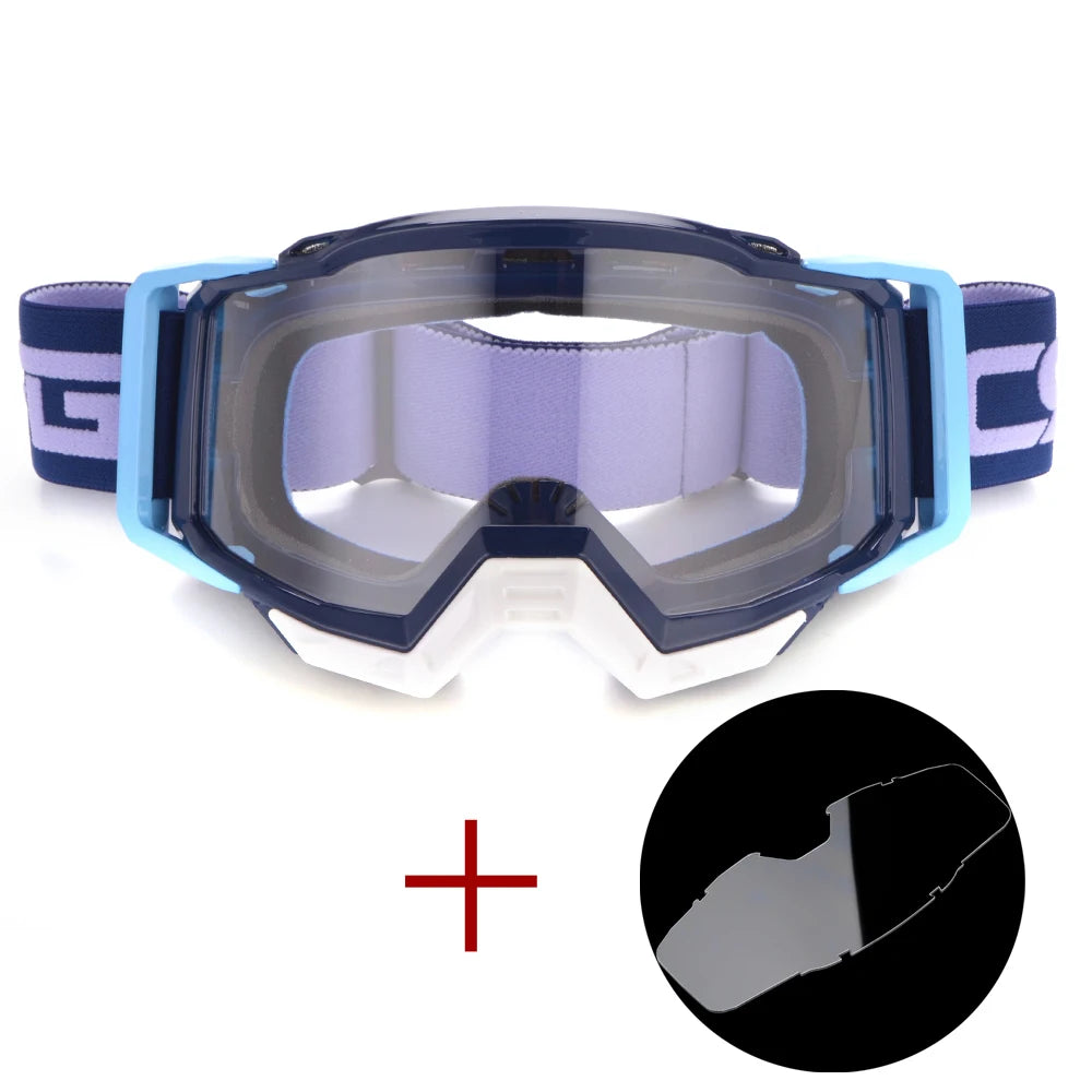 Motocross Glasses Goggles Biker Off Road Sport Helmet Sunglasses with Clear Lens Eyeglasses for Dirt Bike Cycling Safety Oculos