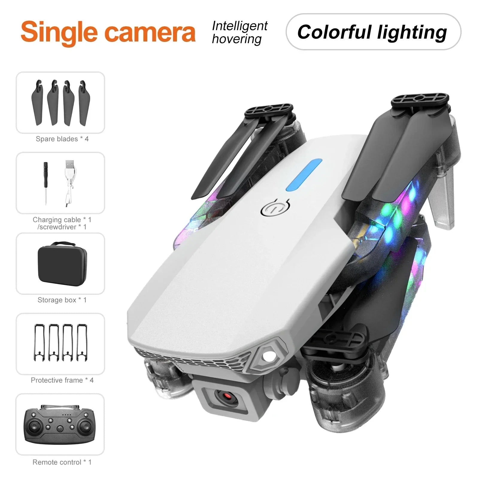 Nuevo dron E99 Pro HD 4K – Quadcopter RC plegable con doble cámara, modo de altura estable, Wi-Fi para fotografía aérea y entretenimiento.
