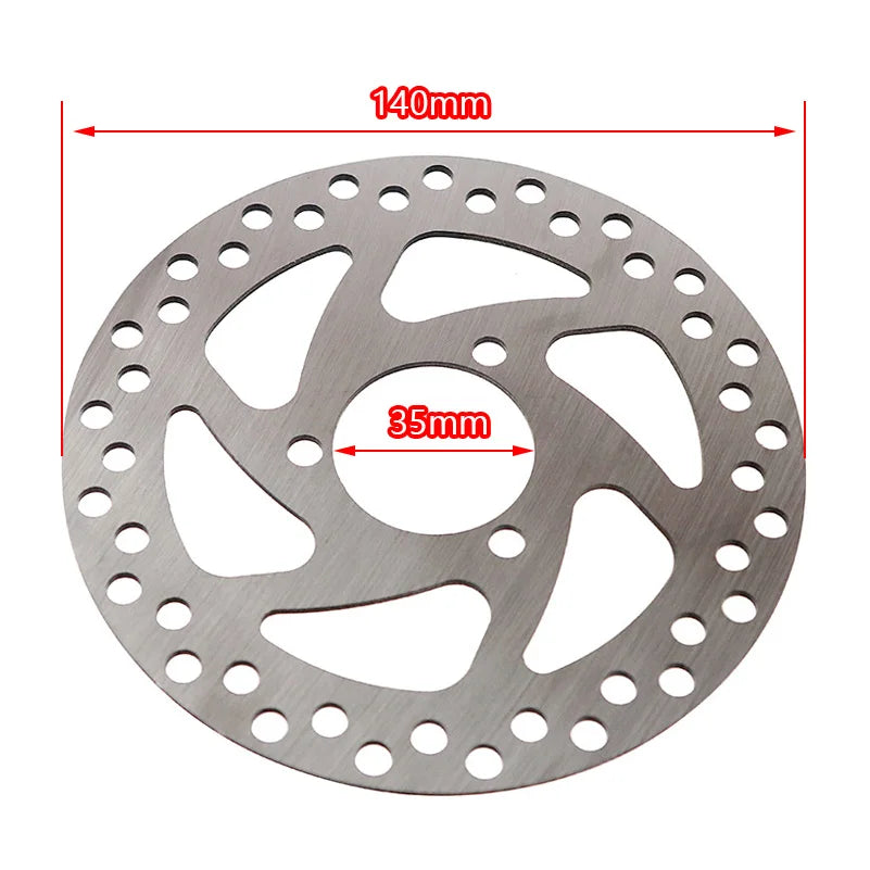 Disco de freno de rotor de acero inoxidable de 140 mm (6 pulgadas) para bicicleta MTB, de montaña, carretera y cruiser, repuesto para bicicleta