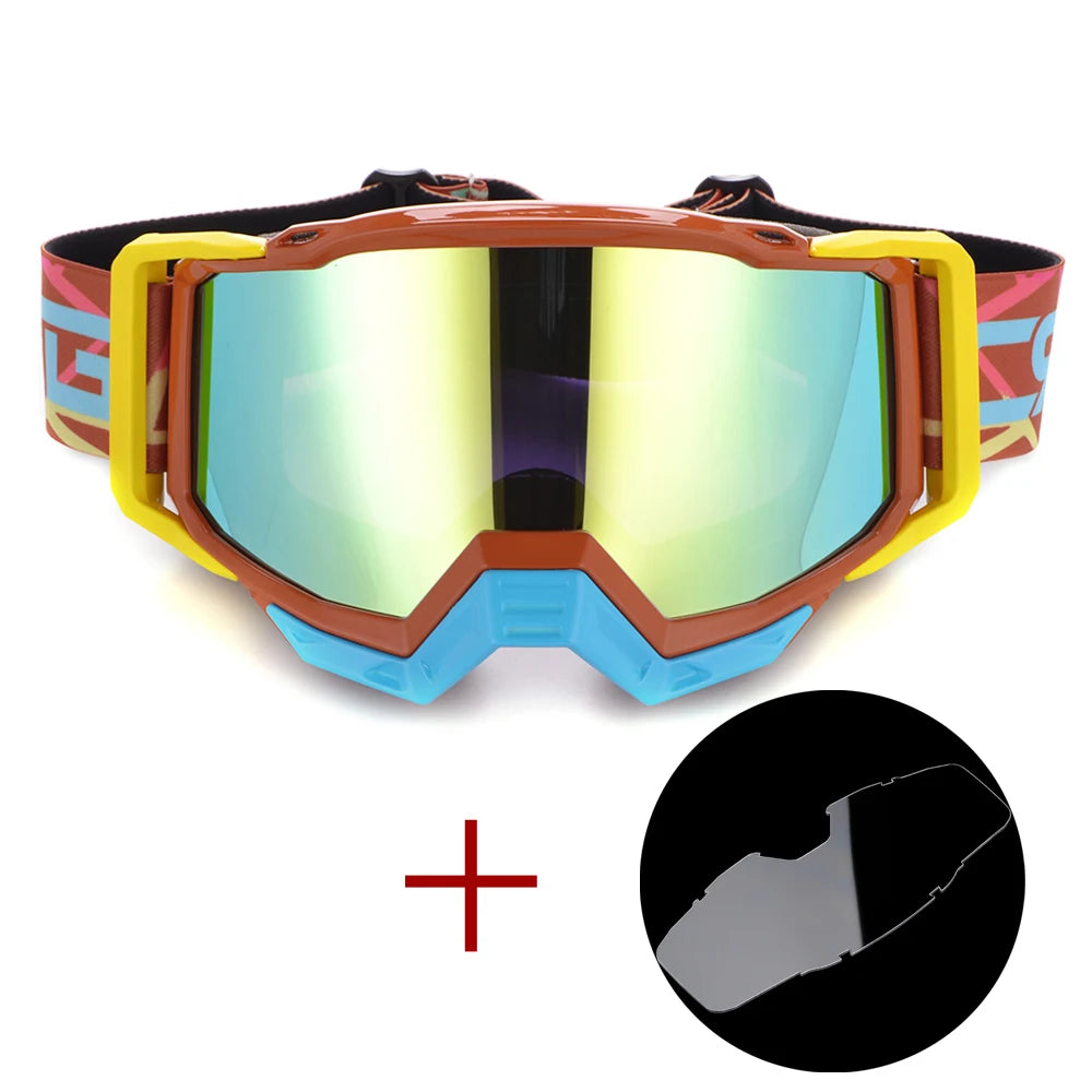 Motocross Glasses Goggles Biker Off Road Sport Helmet Sunglasses with Clear Lens Eyeglasses for Dirt Bike Cycling Safety Oculos