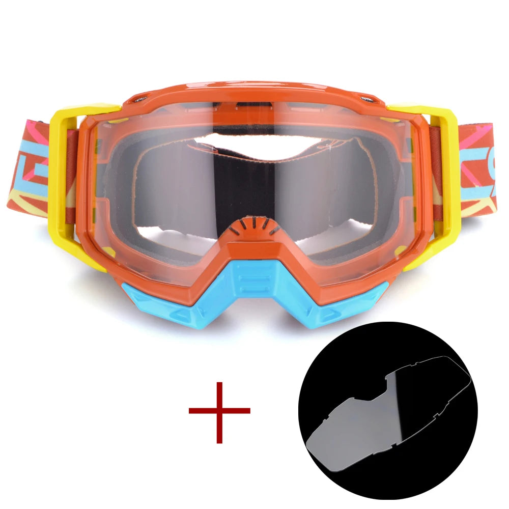 Motocross Glasses Goggles Biker Off Road Sport Helmet Sunglasses with Clear Lens Eyeglasses for Dirt Bike Cycling Safety Oculos