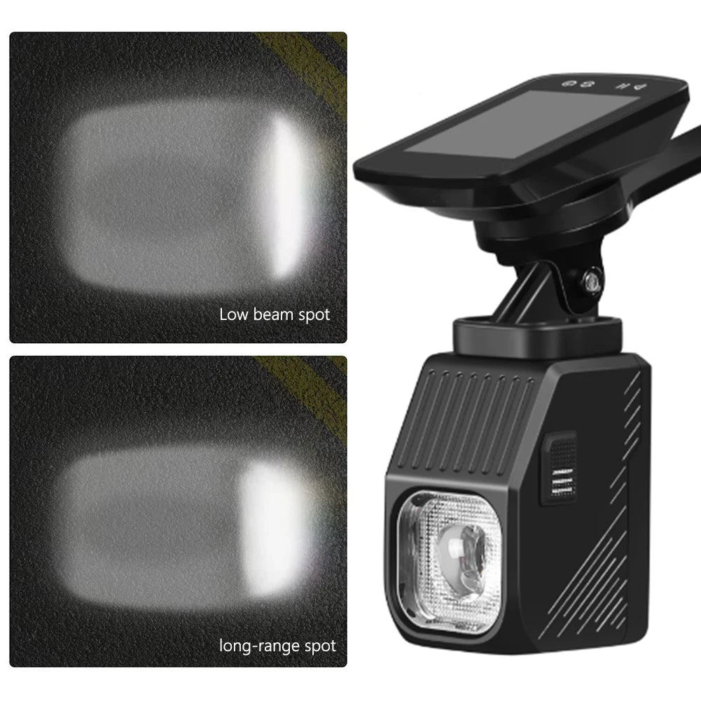 Luz delantera para bicicleta de 1000 lúmenes, lámpara LED potente para bicicleta, linterna frontal para MTB, recargable por USB tipo C, faro para ciclismo con control remoto