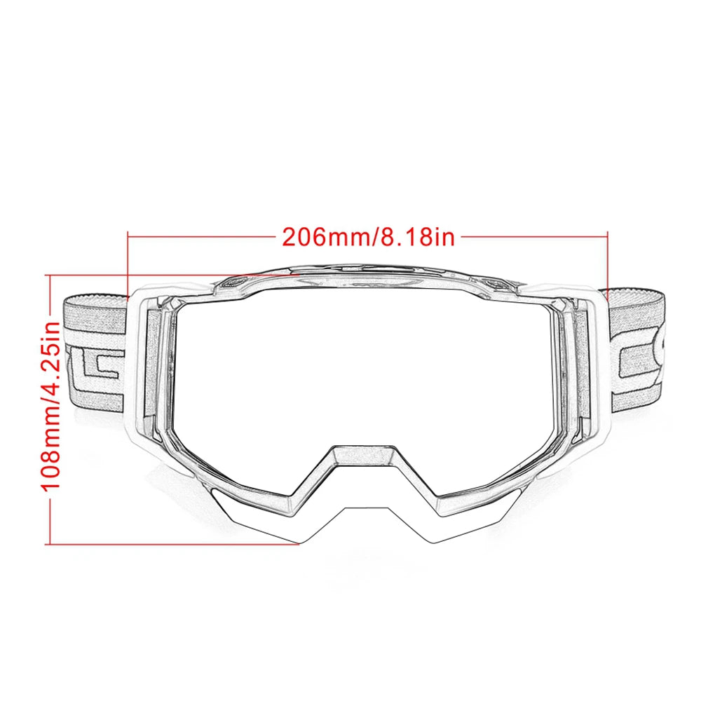 Motocross Glasses Goggles Biker Off Road Sport Helmet Sunglasses with Clear Lens Eyeglasses for Dirt Bike Cycling Safety Oculos
