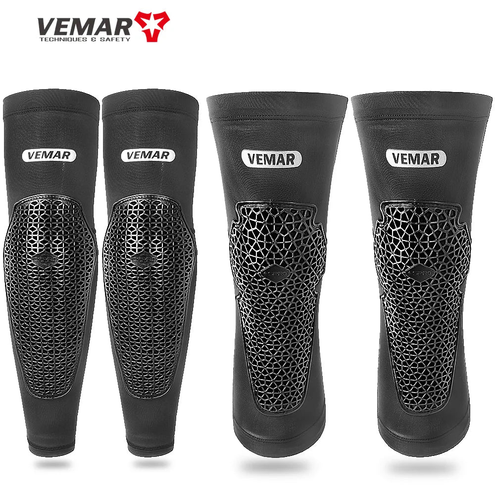 Rodilleras de verano VEMAR para motocicleta – Protección duradera contra caídas, para ciclismo al aire libre, MTB, ATV, motocross y off-road; incluye coderas.