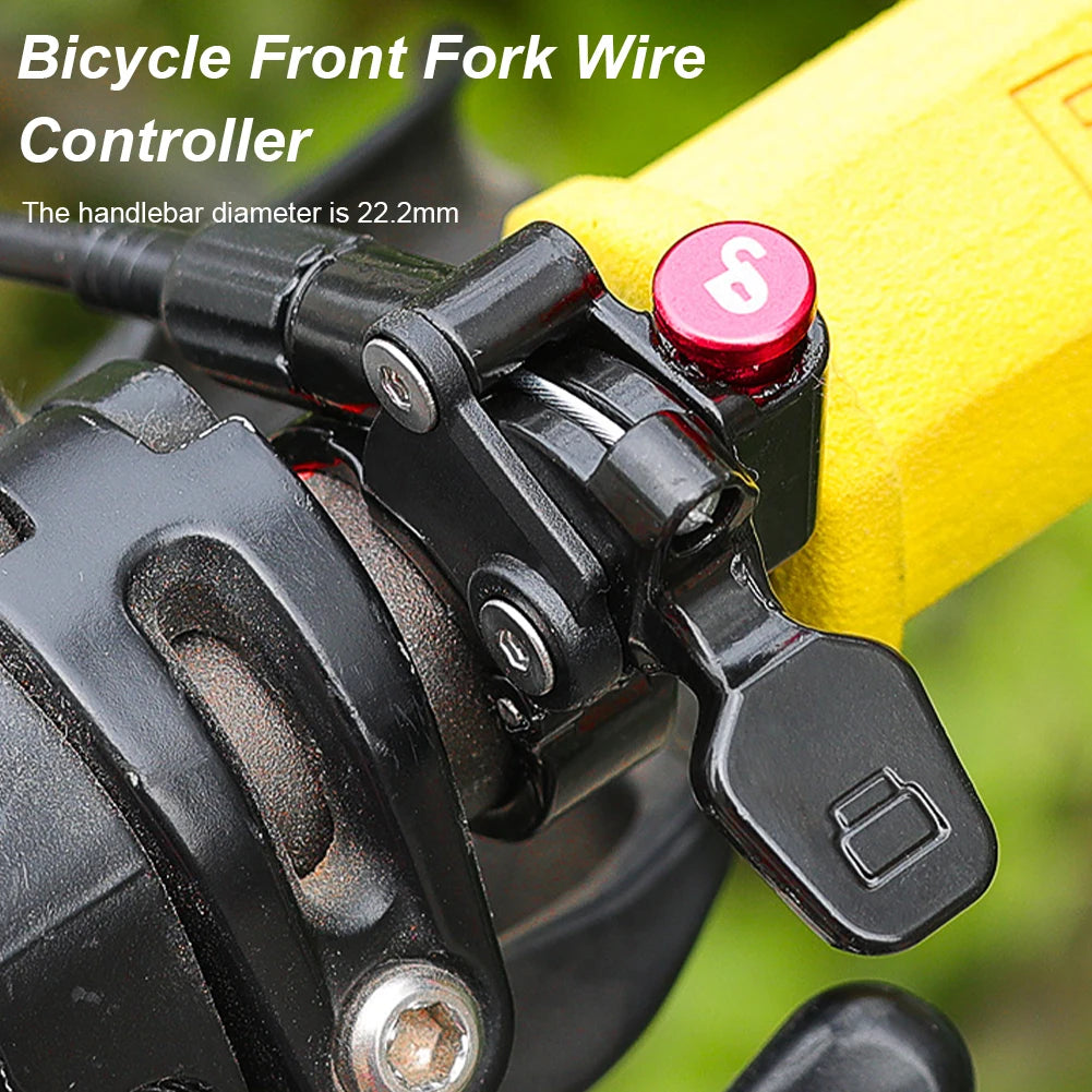 Palanca de control por cable CNC para bloqueo de bicicleta, controlador de horquilla MTB, interruptor de cambio tipo botón, compatible con UDING, SUNTOUR, ROCKSHOX, MANITOU y GIANT, diámetro 22.2 mm