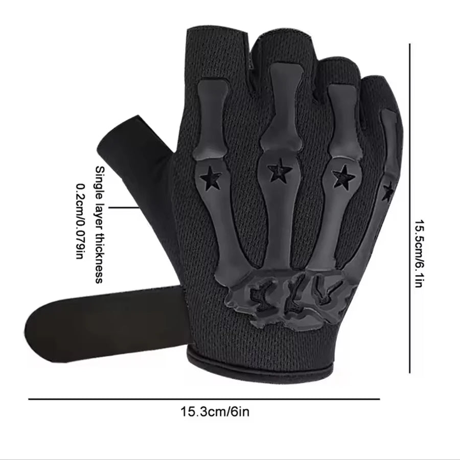 Guantes sin dedos para conducción – Guantes antideslizantes de medio dedo, ideales para motocicleta, ciclismo, escalada, senderismo, caza y deportes al aire libre.
