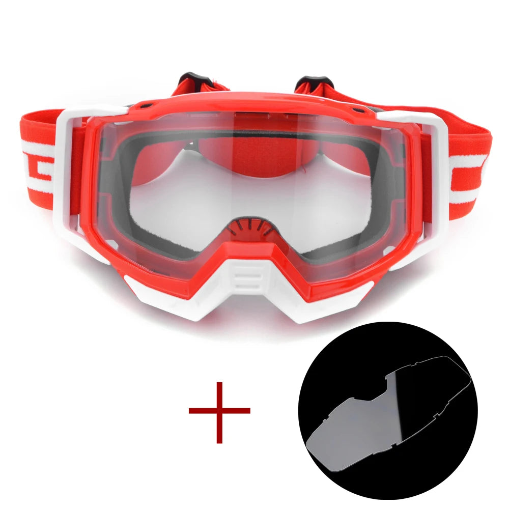 Motocross Glasses Goggles Biker Off Road Sport Helmet Sunglasses with Clear Lens Eyeglasses for Dirt Bike Cycling Safety Oculos