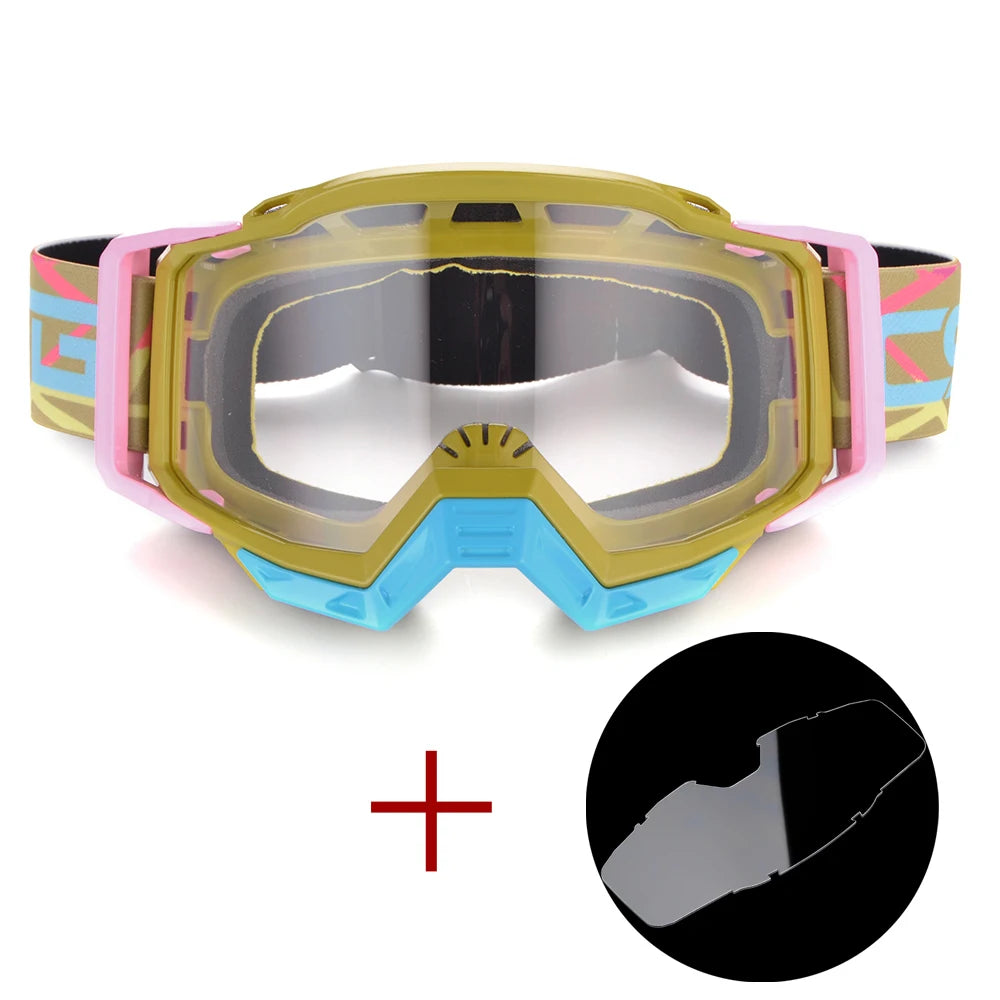Motocross Glasses Goggles Biker Off Road Sport Helmet Sunglasses with Clear Lens Eyeglasses for Dirt Bike Cycling Safety Oculos