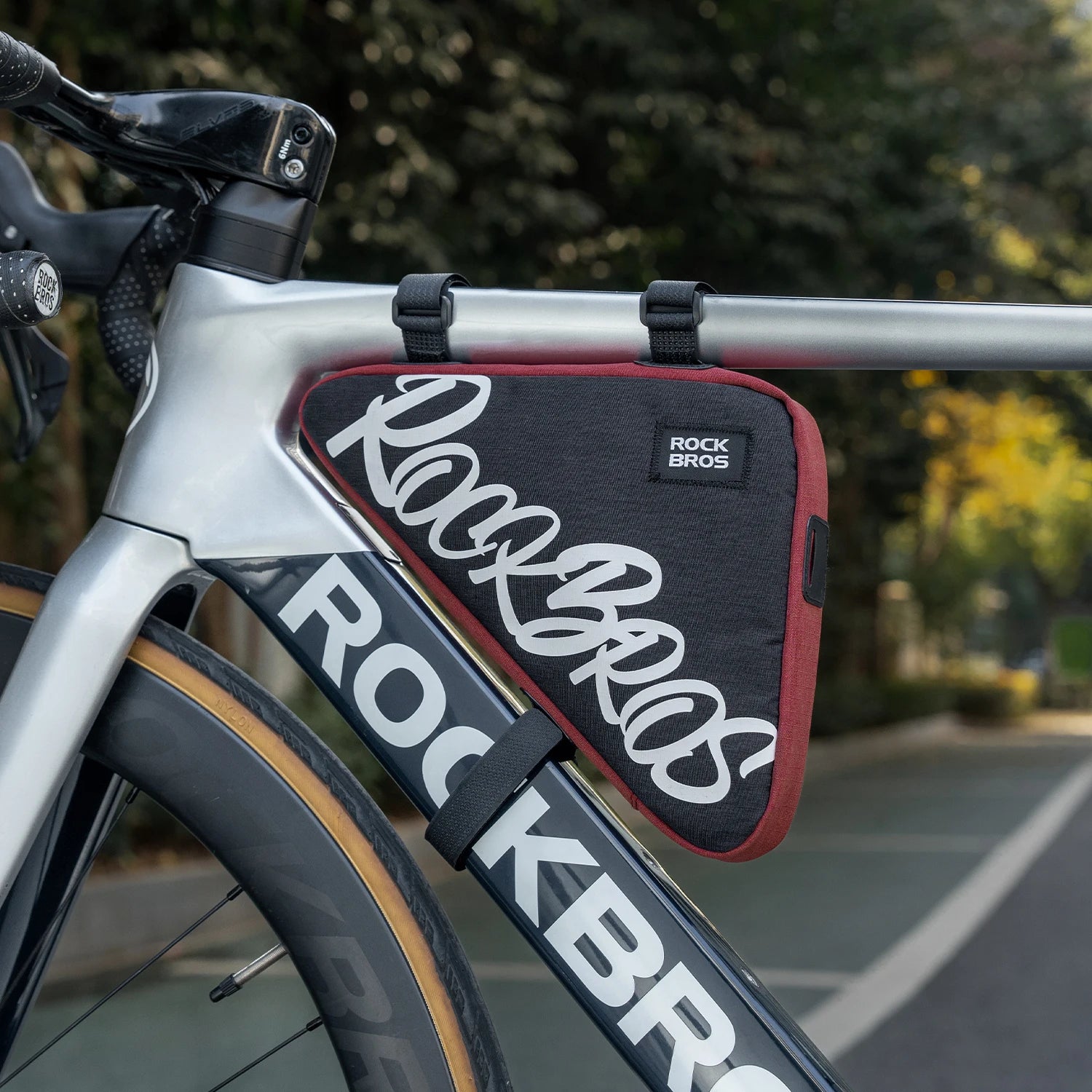 Bolsa para bicicleta ROCKBROS, bolsa triangular para tubo superior, bolsa frontal para cuadro, bolsa para herramientas MTB y bicicleta de carretera, bolsa de sillín, equipo de ciclismo