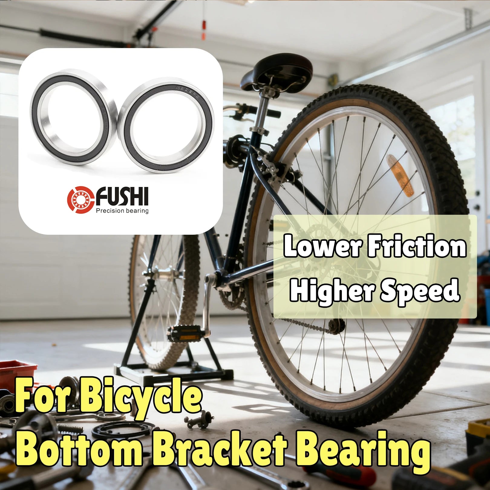 **2PCS Rodamientos de Eje de Centro 2RS para Bicicleta MTB y Ruta**