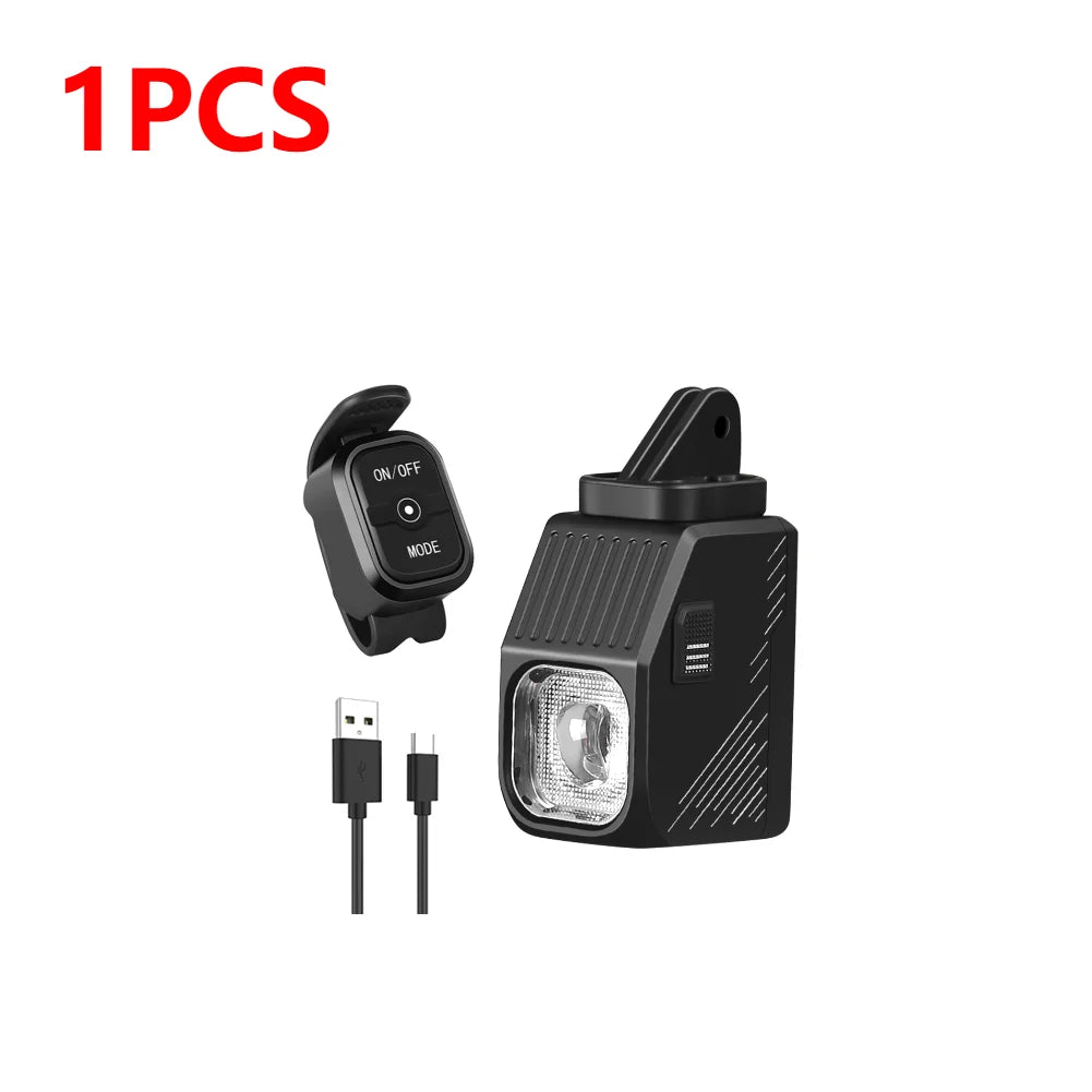 Luz delantera para bicicleta de 1000 lúmenes, lámpara LED potente para bicicleta, linterna frontal para MTB, recargable por USB tipo C, faro para ciclismo con control remoto