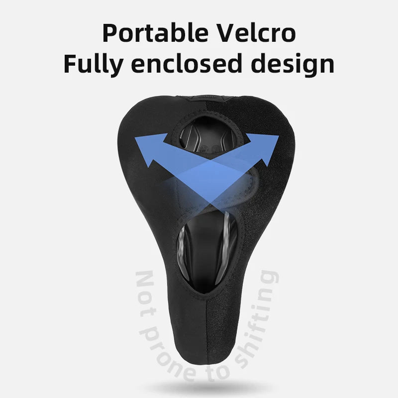 Funda de sillín de bicicleta ESLNF – Cojín de asiento de espuma de silicona con rebote y cubierta impermeable, cómodo y transpirable, para MTB y ciclismo de carretera.