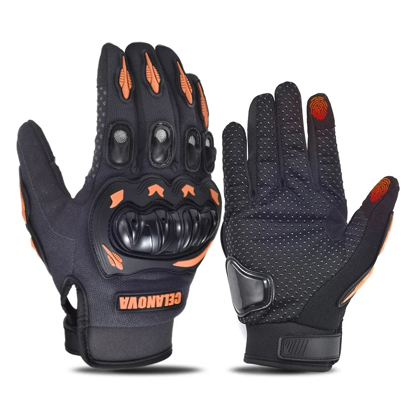 Guantes nuevos para hombre – Guantes de bicicleta y motocicleta con nudillos reforzados, compatibles con pantalla táctil, ideales para motocross y conducción en moto.