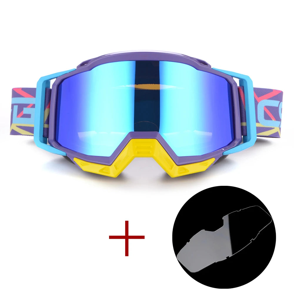 Motocross Glasses Goggles Biker Off Road Sport Helmet Sunglasses with Clear Lens Eyeglasses for Dirt Bike Cycling Safety Oculos